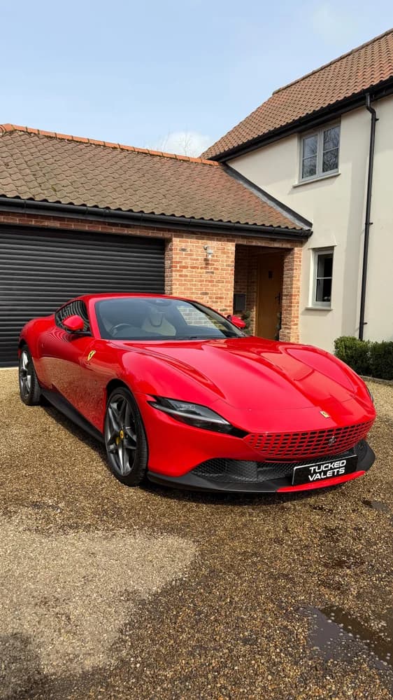 Red Ferrari Roma after the Protection Package