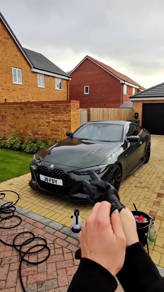 BMW M420i during a two stage paint correction