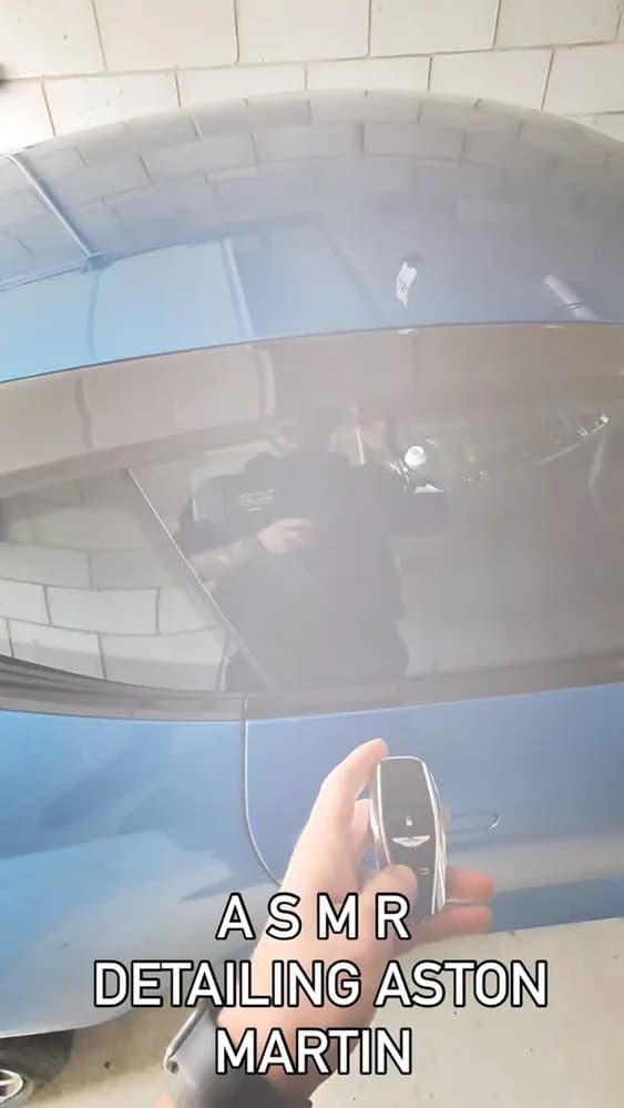 Mirror finish on an Aston Martin DBS Superleggera after detailing
