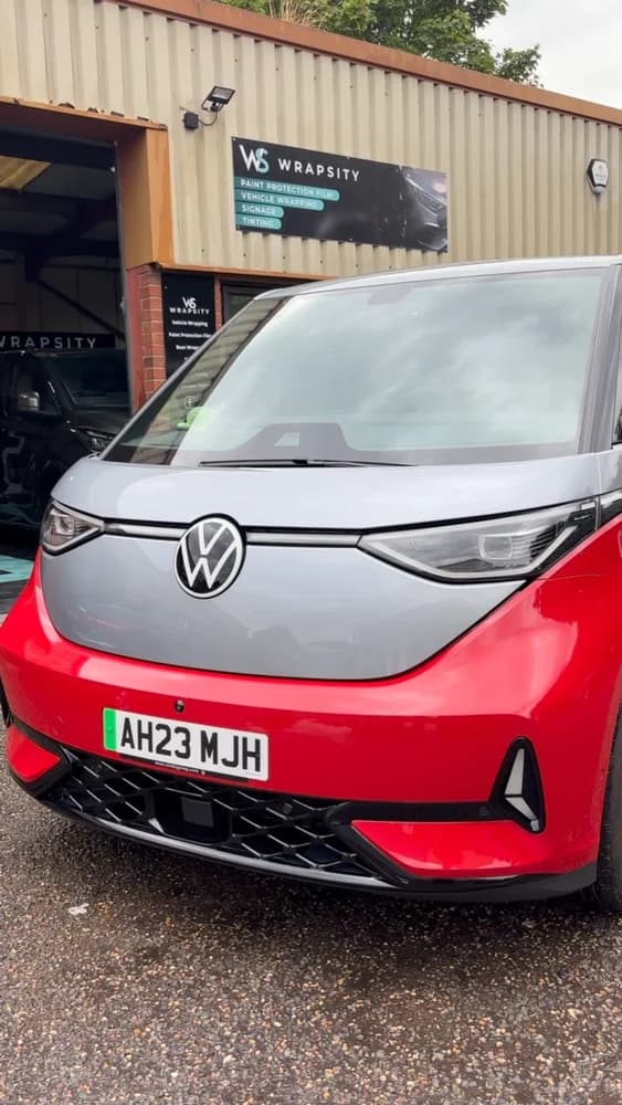 VW ID Buzz in for paint protection film and a valet